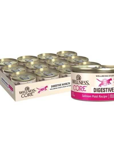 Wellness Cat Core Digestive Health Salmon Pate 3oz. (Case of 12)