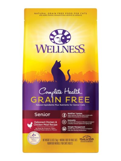 Wellness Cat Senior Grain-free Debone Chicken 5.5Lb Complete Health