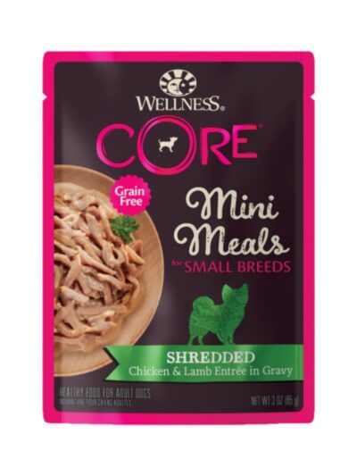 Wellness Core Small Breed Mini Meal Shredded Chicken Lamb Entree 3oz. (Case of 12)