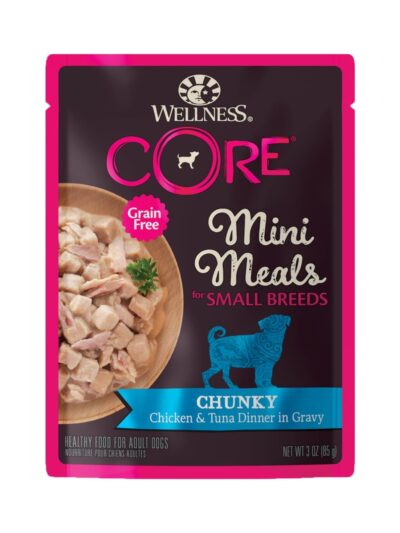 Wellness Core Small Breed Mini Meal Chunk Chicken Tuna Dinner 3oz. (Case of 12)