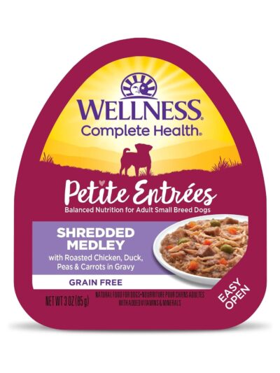 Wellness Complete Health Petite Entrées Shredded Medly Roast Chicken Duck Peas Carrot 3oz. (Case of 12)