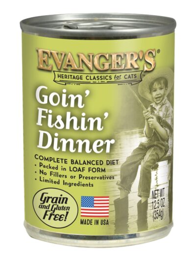 Evanger's Heritage Classic Wet Cat Food Goin' Fishin' 12.8oz 12pk