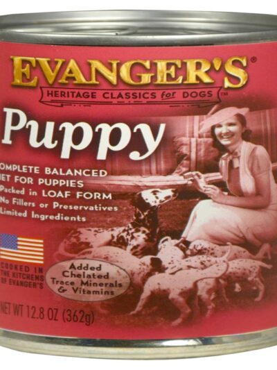 Evanger's Heritage Classic Puppy and Underweight Wet Dog Food Chicken 12.8oz 12pk