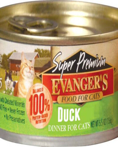 Evanger's Super Premium Wet Cat Food Duck 5.5oz 24pk