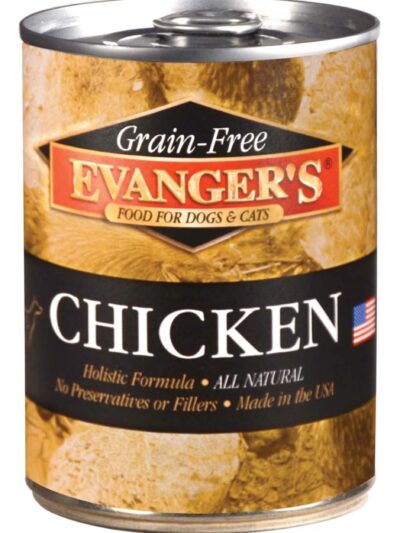 Evanger's Grain-Free Wet Dog & Cat Food Chicken 12.8oz 12pk