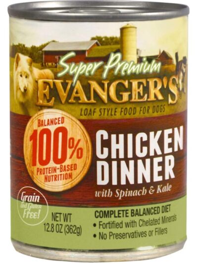 Evanger's Super Premium Wet Dog Food Chicken 12.8oz 12pk