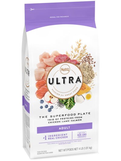 Nutro Products Ultra High Protein Adult Dry Dog Food Chicken, Lamb & Salmon 4lb