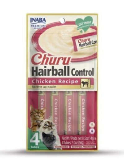 Inaba Churu Hairball Control 2oz. Chicken (4 -count)