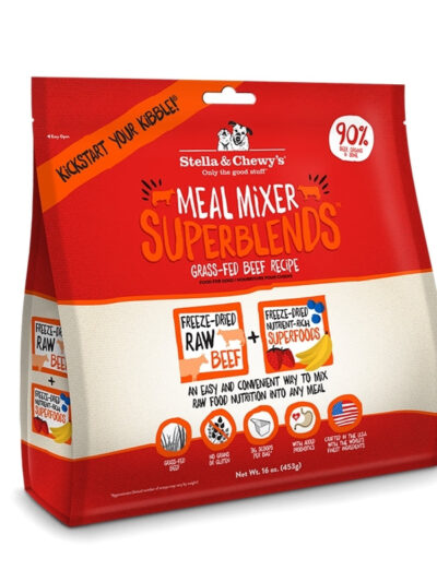 Stella And Chewys Dog Freeze-Dried Superblends Mixer Beef 16oz.