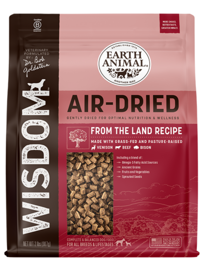 Earth Animal Dog Wisdom Air-Dried From the Land 2Lb