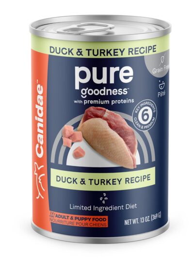 CANIDAE PURE Goodness GrainFree LID Canned Dog Food Sky Formula w/Duck Turkey, 12ea/13 oz