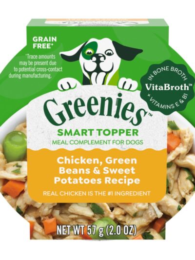 Greenies Smart Topper GrainFree Meal Compliment for Dogs Chicken, Green Beans Sweet Potato, 10ea/2 oz