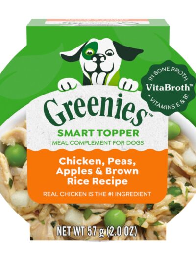 Greenies Smart Topper Meal Compliment for Dogs Chicken, Peas, Apples Brown Rice, 10ea/2 oz