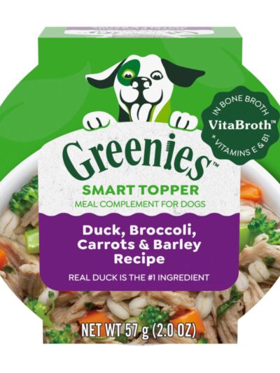 Greenies Smart Topper Meal Compliment for Dogs Duck, Broccoli, Carrots Barely, 10ea/2 oz