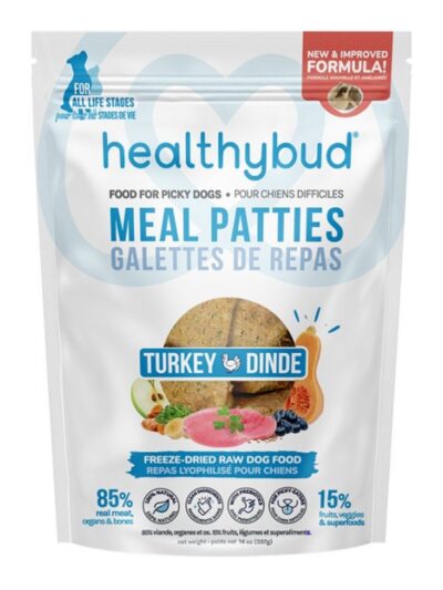 Healthy Bud Dog Freeze-dried 14oz. Turkey Patties