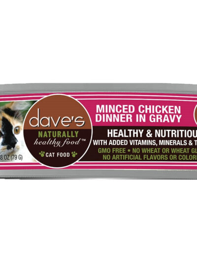 Dave's Cat Grain Free Minced Chicken N 2.8oz. (Case of 24)
