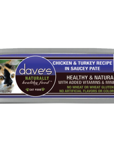 Dave's Cat Grain Free Saucey Chicken N Turkey 5.5oz. (Case of 24)