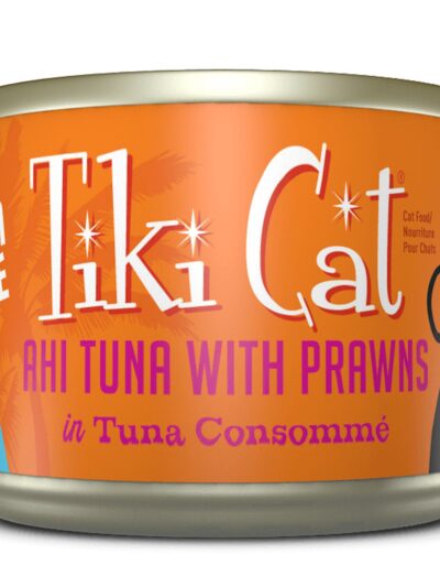 Tiki Pets Cat Manana Grill Ahi Tuna & Prawns in Broth 6oz. (Case of 8)