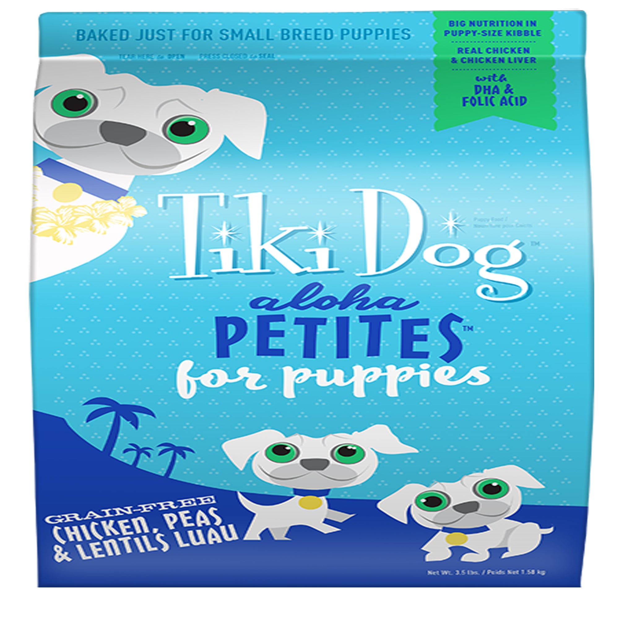 Tiki Pets Dog Aloha Pup Chicken Peas Lentils 3.5 Lbs