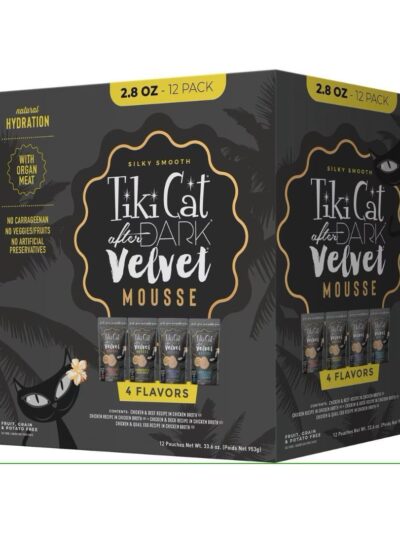 Tiki Pet Cat After Dark Mousse 2.8Oz Variety Pack (Case Of 12)