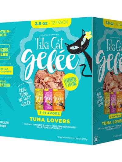 Tiki Pet Cat Gelee Tuna 2.8oz. Variety Pack (Case of 12)