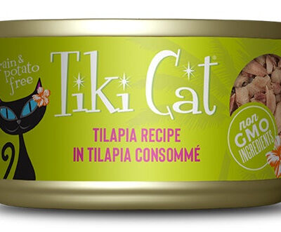 Tiki Pet Cat Kapi'olani Luau Tilapia 2.8oz. (Case of 12)