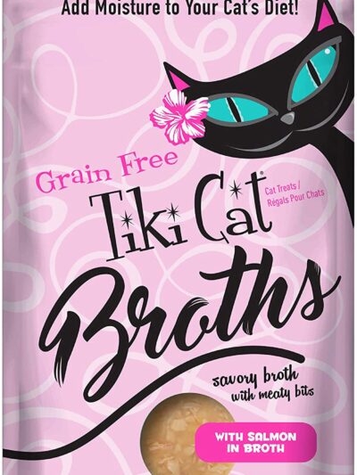Tiki Pets Cat Broth Salmon 1.3oz. Pouch (Case of 12)