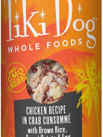 Tiki Pets Dog Whole Foods Chicken Recipe in Crab Consomm 13.6oz. (Case Of 12)