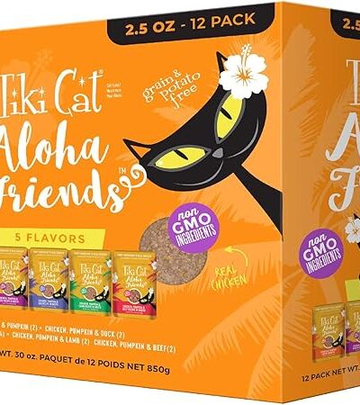 Tiki Pets Cat Aloha Chicken 2.5Oz Pouch Variety Pack (Case Of 12)