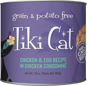 Tiki Pets Cat Koolina Luau Chicken and Egg 10oz. (Case of 4)