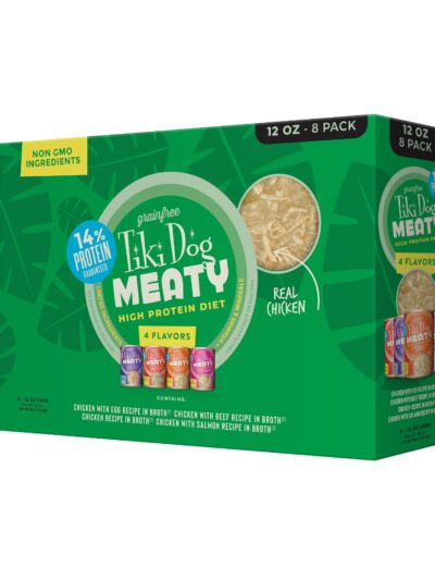 Tiki Pet  Dog Meaty 12oz. Variety Pack 8Pack (Case Of 12)