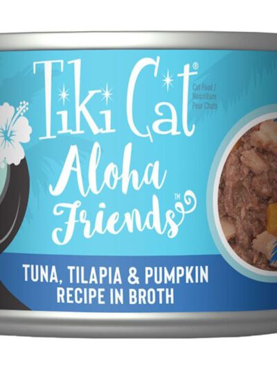 Tiki Pets Cat Aloha Friends Tuna, Tilapia & Pumpkin 5.5oz. (Case of 8)