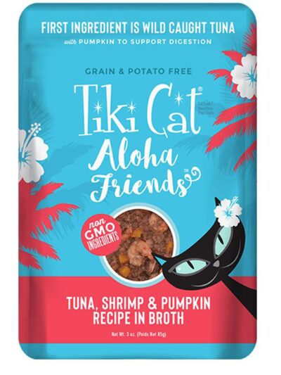 Tiki Pets Cat Aloha Friends Tuna and Shrimp 3oz. Pouch (Case of 12)