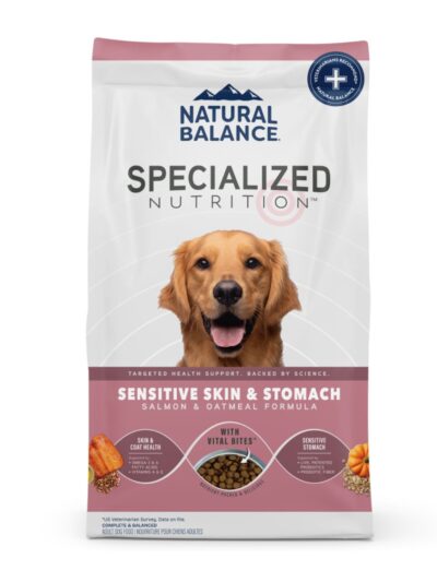 Natural Balance Pet Foods Specialized Sensitive Skin  Stomach Dry Dog Food Salmon  Oatmeal, 1ea/22 lb
