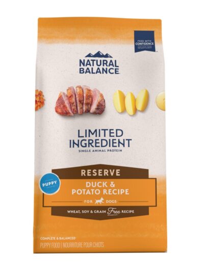 Natural Balance Pet Foods Limited Ingredient Reserve Grain Free Puppy Dry Dog Food Duck & Potato 22lb