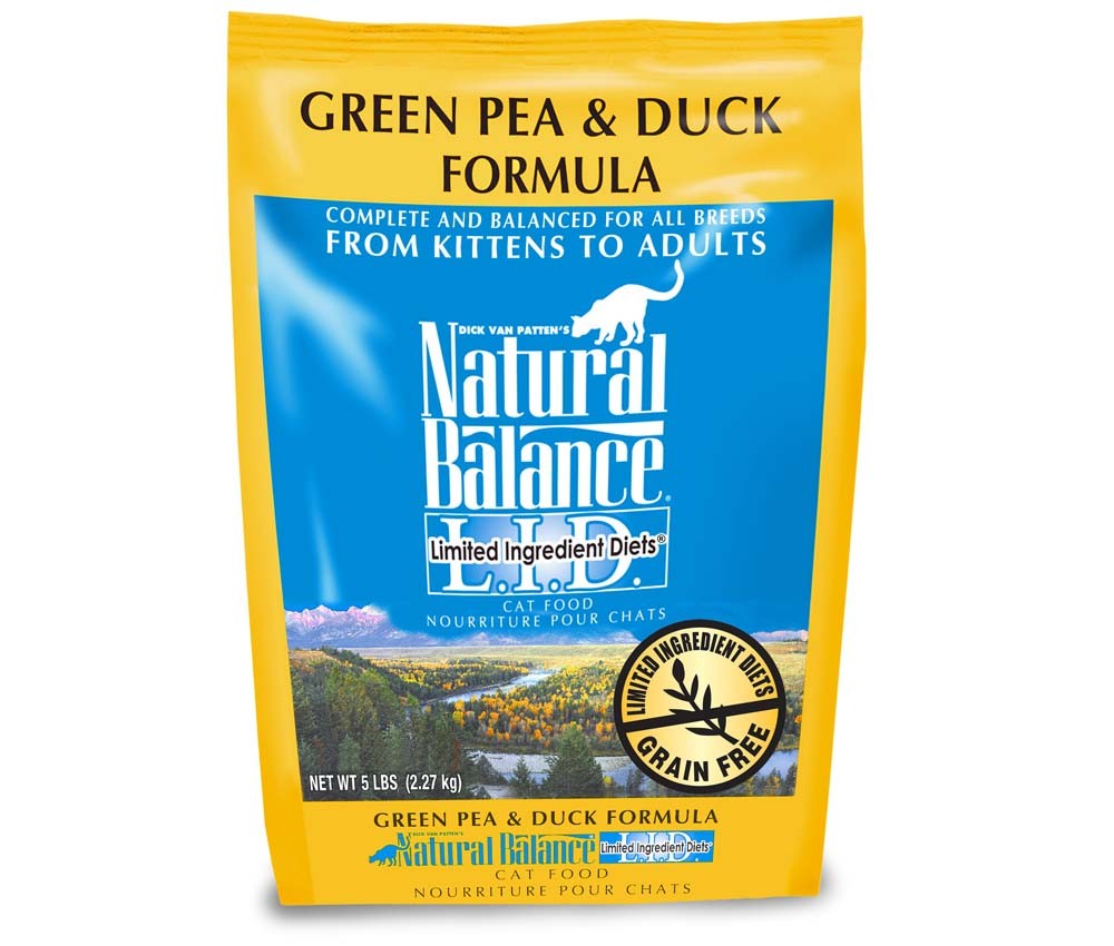 Natural Balance Pet Foods L.I.D. Grain Free Dry Cat Food Green Pea & Duck 5lb