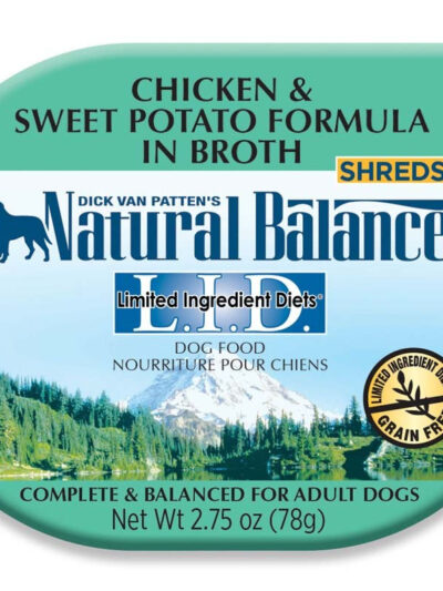 Natural Balance Pet Foods L.I.D. Wet Dog Food Chicken & Sweet Potato in Broth 2.75oz. (Case of 24)