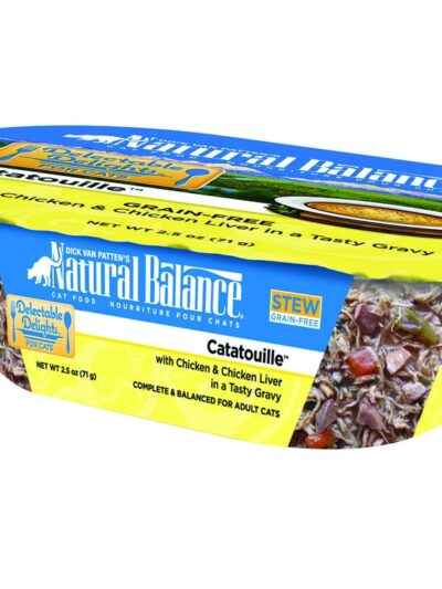 Natural Balance Pet Foods Original Ultra Delectable Delights Wet Cat Food Tub Catatouille Stew 2.5oz