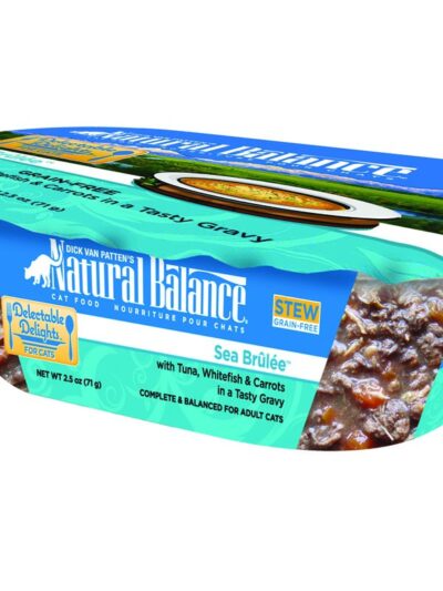 Natural Balance Pet Foods Original Ultra Delectable Delights Wet Cat Food Tub Sea BrulÃ©e Stew 2.5oz