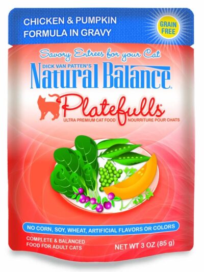 Natural Balance Pet Foods Original Ultra Platefulls Morsels in Gravy Wet Cat Food Pouch Chicken & Pumpkin 3oz