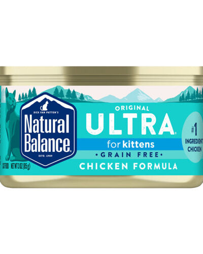 Natural Balance Pet Foods Original Ultra Grain Free Kitten Canned Cat Food Chicken 3oz