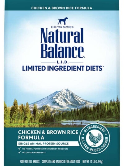 Natural Balance Pet Foods Limited Ingredient Dry Dog Food Chicken & Brown Rice 12lb