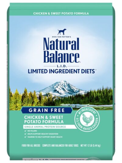 Natural Balance Pet Foods Limited Ingredient Grain Free Dry Dog Food Chicken & Sweet Potato 12lb