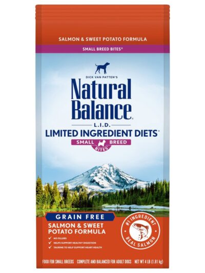 Natural Balance Pet Foods Limited Ingredient Grain Free Small Breed Dry Dog Food Salmon & Sweet Potato 4lb