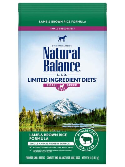 Natural Balance Pet Foods Limited Ingredient Small Breed Dry Dog Food Lamb & Brown Rice 4lb