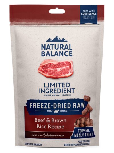 Natural Balance Pet Foods L.I.D. Freeze Dried Raw Dog Food Beef & Brown Rice 6oz