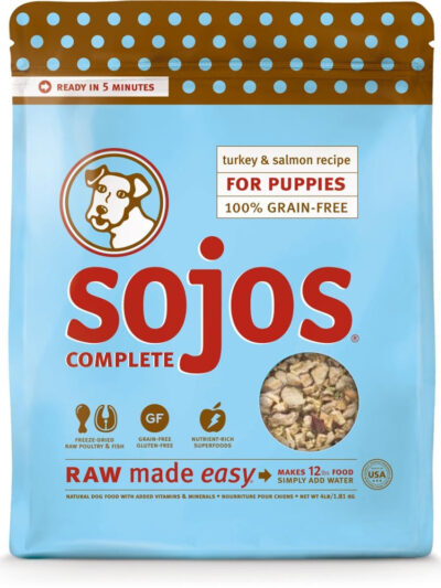 Sojos Complete Turkey And Salmon Recipe Dehydrated Puppy Food, 1 Lb