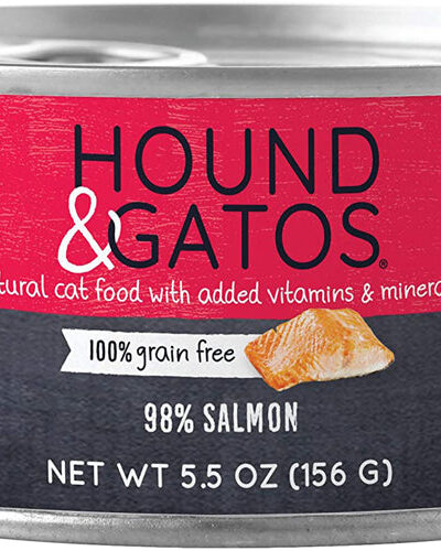 Hound and Gatos Cat Grain Free Salmon 5.5oz. (Case of 24)