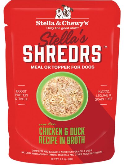 Stella and Chewys Dog Shredrs Chicken and Duck 2.8oz. (Case of 24)