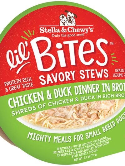 Stella and Chewys Dog Lil Bites Savory Stew Chicken And Duck 2.7oz. (Case of 12)